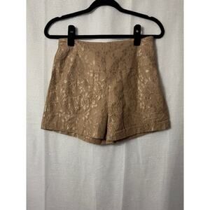 SANS SOUCI GOLD LACE SHORTS SIZE MEDIUM